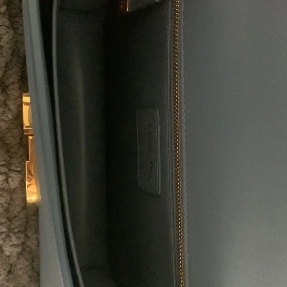 Blue - Christian Dior Grained Calfskin 30 Montaigne Flap Bag - Picture 4 of 7